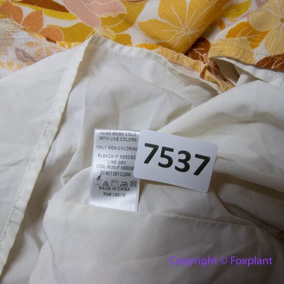 Lost + Wander Sorrento Yellow Multi Floral Print Tiered Mini Dress,‎ size L - Picture 16 of 16